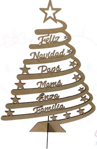 Mini árbol de navidad familiar