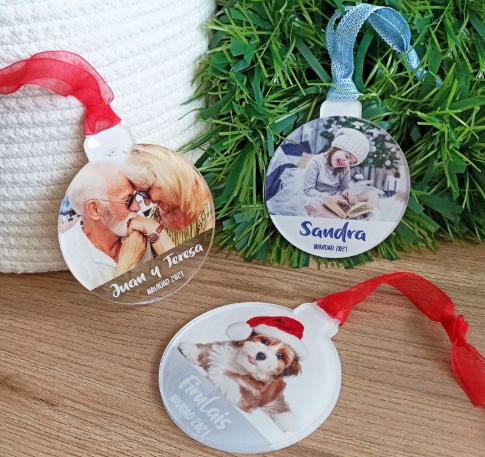 Bola de Navidad Personalizada con Foto en Metacrilato