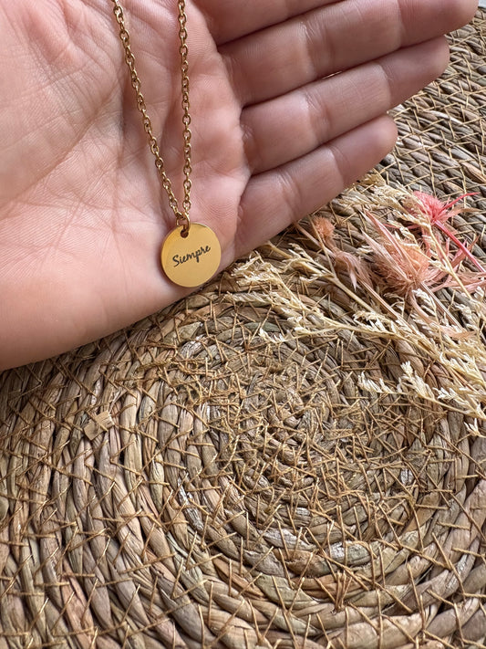 ✨ Collares de acero inoxidable grabados con láser