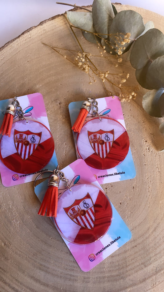 Llavero de metacrilato y resina para personalizar equipos fútbol