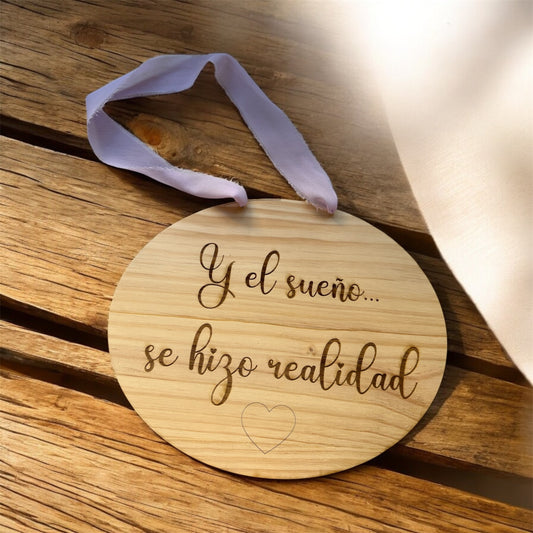 Letrero boda madera /Aquí viene la novia personalizable